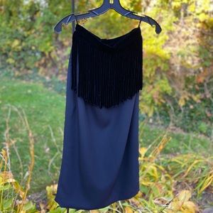 Valentino Velvet Fringe Skirt